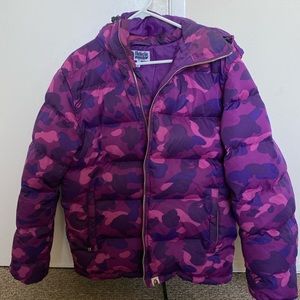 Bape purple camp down jacket